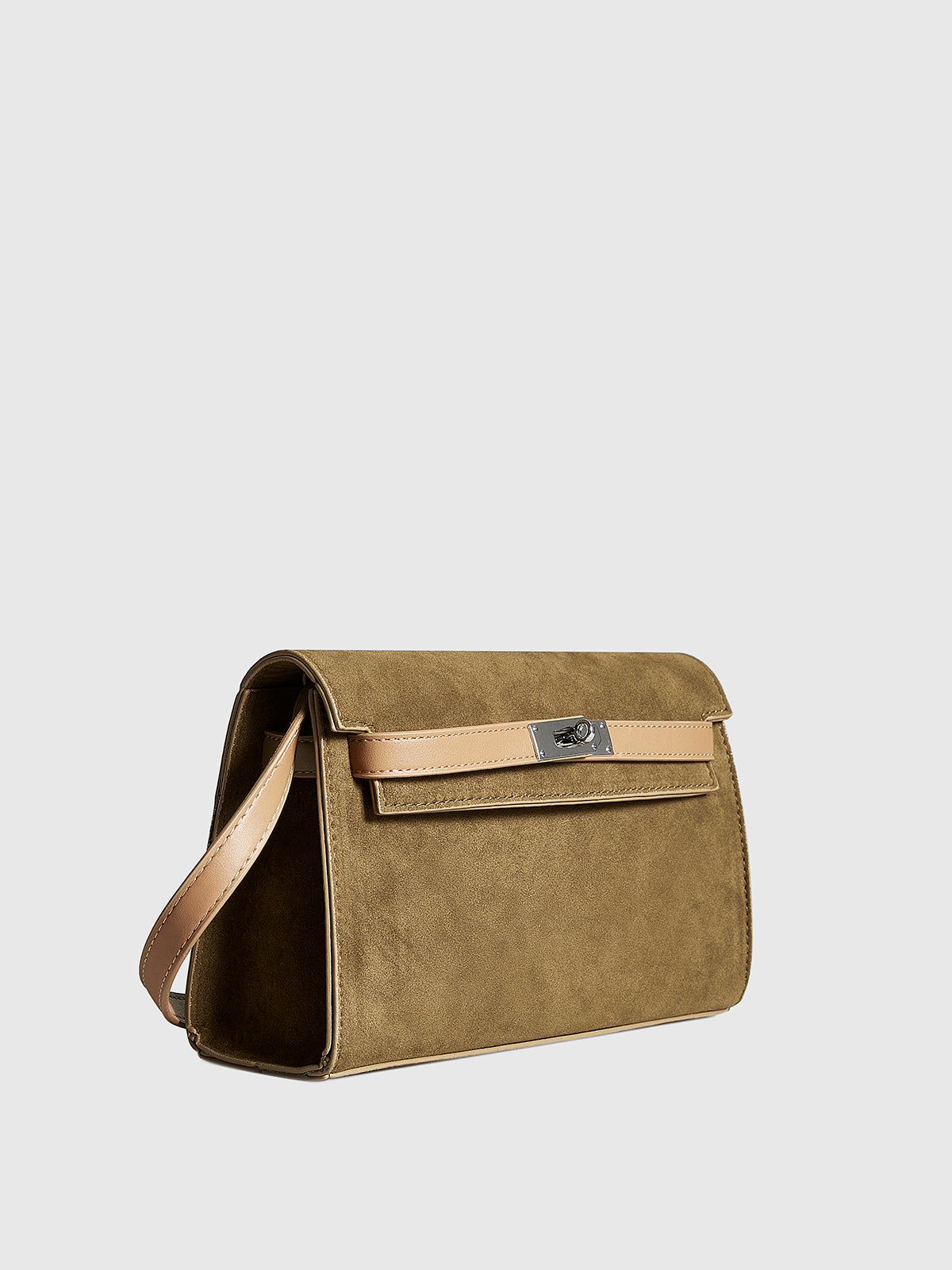 Gevompte Decoratie Schoudertas met Riem