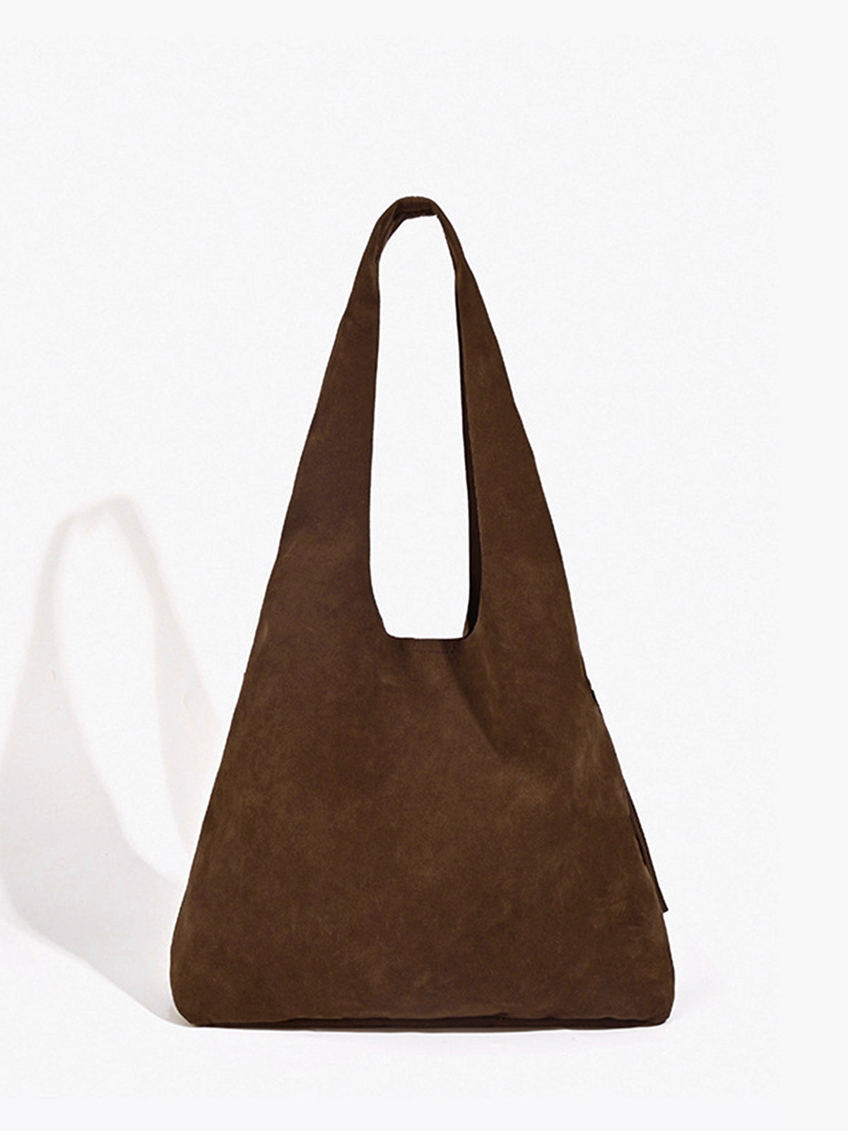 Bruine Schoudertas met Franjes – Boho Suède Look Handtas