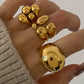Grote open ring met asymmetrische maat - 1 stuk
