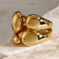 Grote open ring met asymmetrische maat - 1 stuk