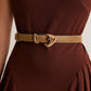 Veelzijdige Buckle Slim Leren Riem