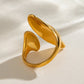 Elegante open asymmetrische ring