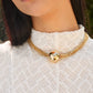 Elegant multi-ketting ketting met glanzende bolletjes