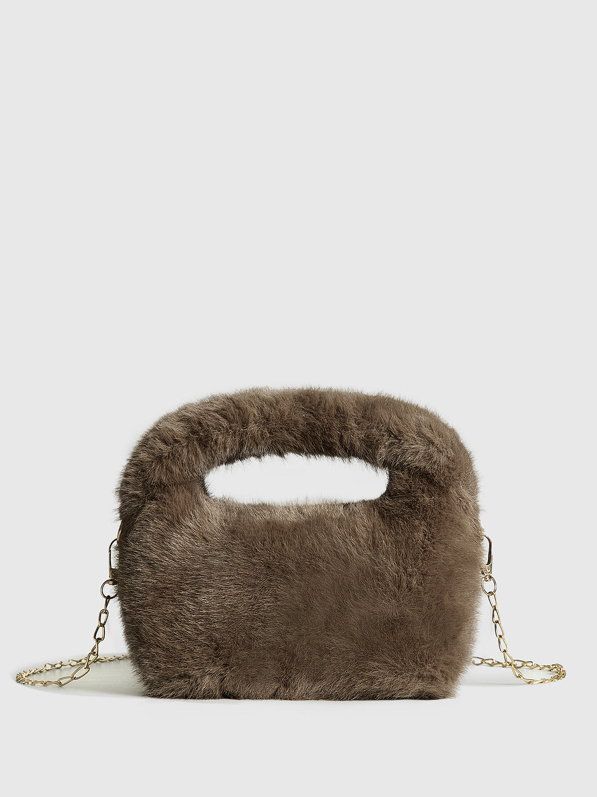 Elegant en zachte pluchen handtas en schoudertas