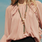 Aanwijsbare statement ketting met metalen parel kwast-ontwerp