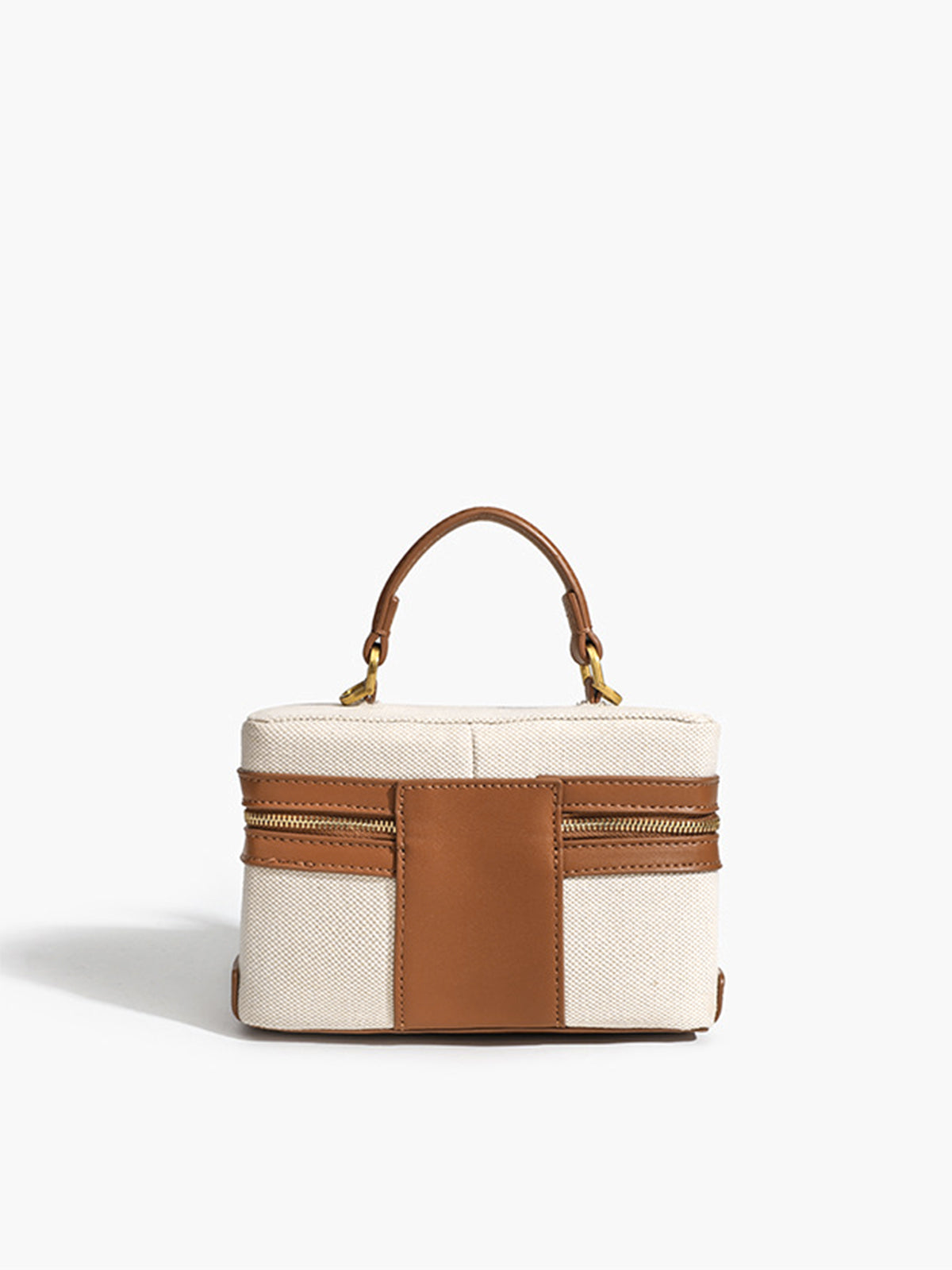 Chique Dual-Tone Schoudertas met Rits Sluiting
