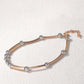 Elegante tweekleurige metalen ketting in minimalistisch design