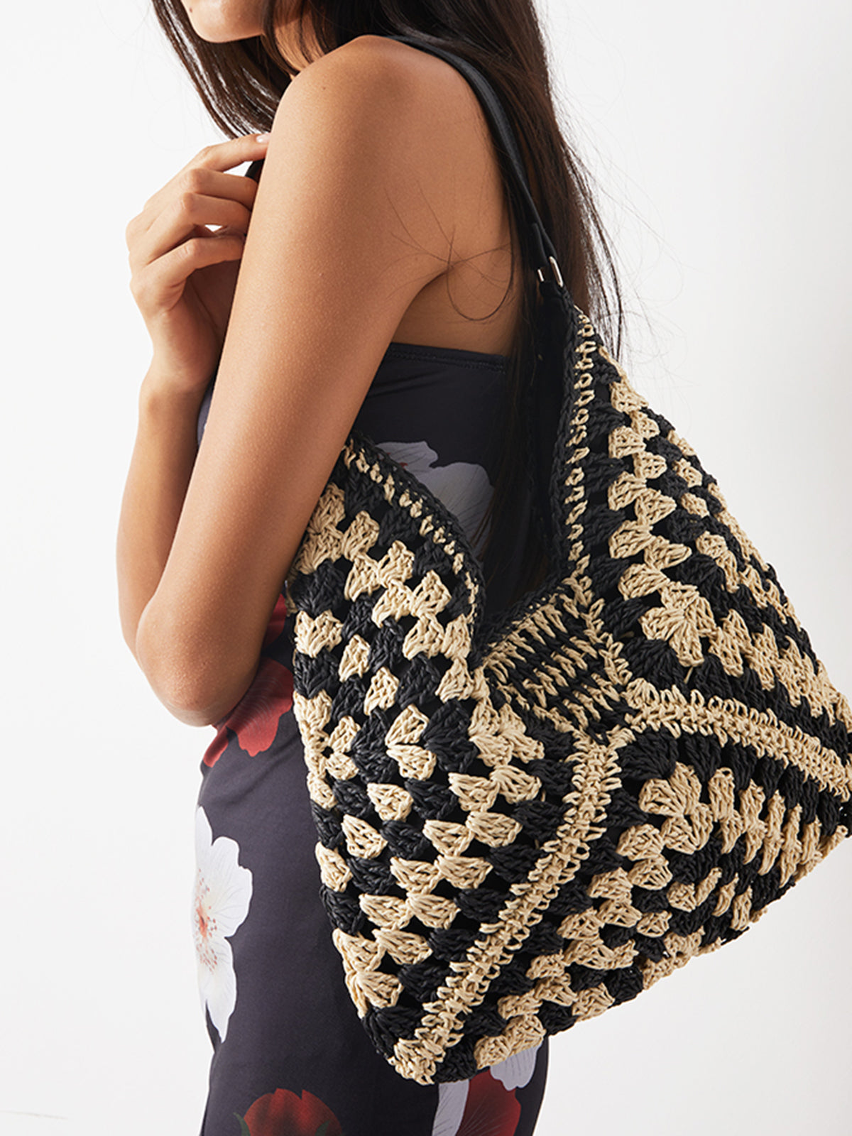 Chic Vintage Gehaakte Macramé Schoudertas