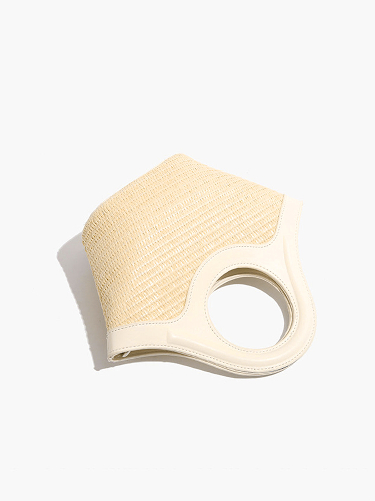 Elegante Ivoor Kleiringtas met Chic Snoerontwerp