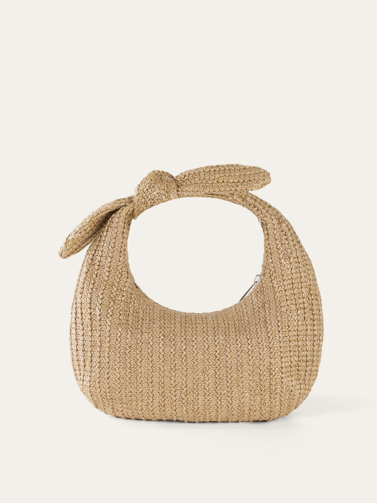 Stijlvolle Rieten Tas met Charmante Knoop Detail
