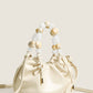Chique Pastel Kralen Hobo Tas met Stijlvolle Handgreep