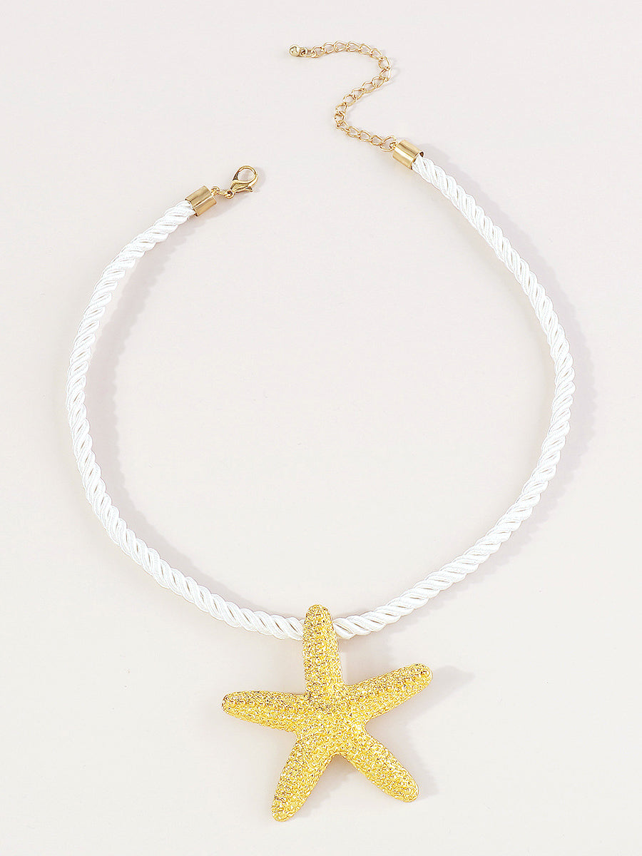 Gouden Stervisketting van touwen voor een elegante zee-look