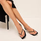 Vierkante hak sandalen met elegante bandjes