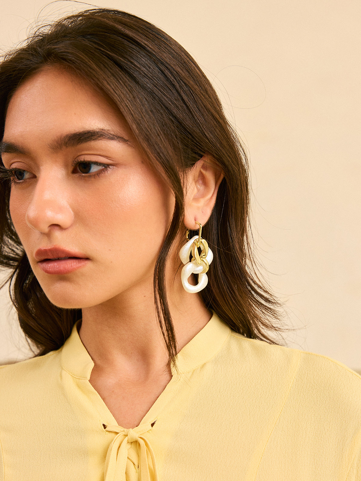 Oorbellen met grote, elegante ringen