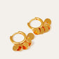 Oorringen met bangle en hanger met ronde schijf, elegant en stijlvol