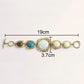 Elegante Multi-Stone Armband met Luxe Gouden Tinten