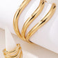 Elegante Sculpted Curve Bangle en Ring Duo