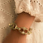 Elegante schildpadarmband met schakels voor een verfijnde uitstraling