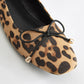 Ballerina’s met Luipaardprint en Strik – Comfortabele Dames Flats