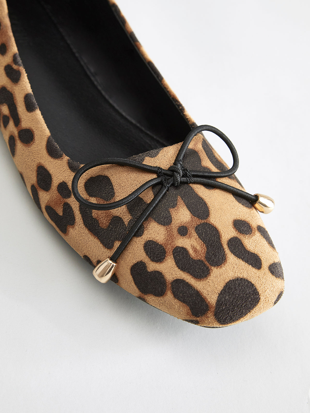 Ballerina’s met Luipaardprint en Strik – Comfortabele Dames Flats