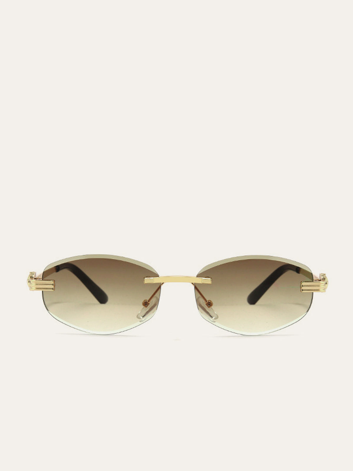 Zonnebril Gouden Randen Los met Elegante Gradient Lenzen Collectie
