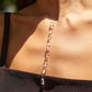 Elegante klare parel-y-vormige druppelhalsketting