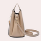 Luxe Dameshandtas – Schoudertas in Beige & Wit met Gouden Details