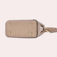 Luxe Dameshandtas – Schoudertas in Beige & Wit met Gouden Details