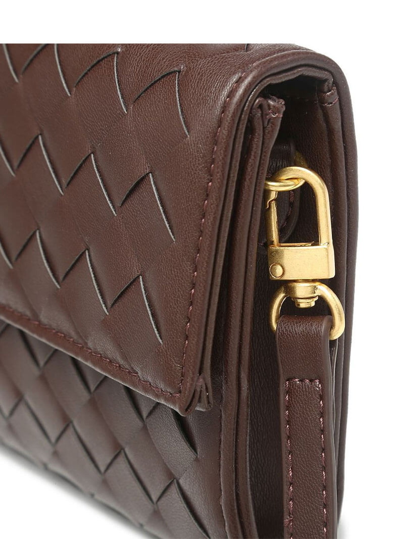 Stijlvolle Geweven Vegan Leren Handtas met Elegant Knoopsluiting