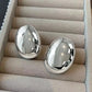 Ovale Oorbellen met Goud-, Rhodium- en Zilverkleurige Vergulding
