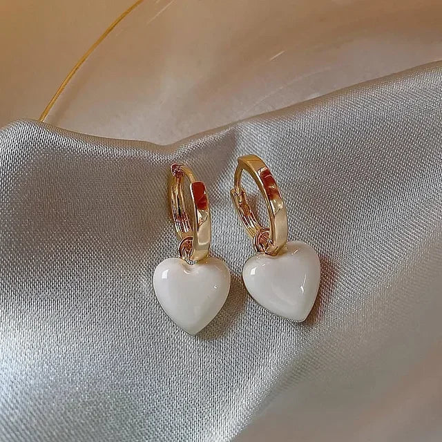 Hartoorbellen in parellook met gouden accenten