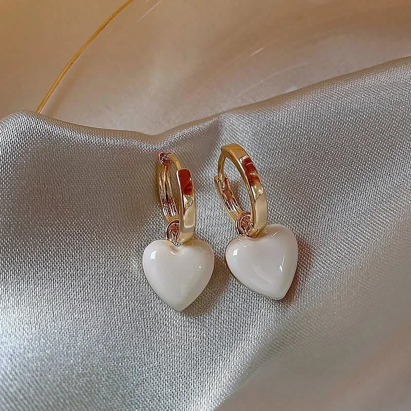 Hartoorbellen in parellook met gouden accenten