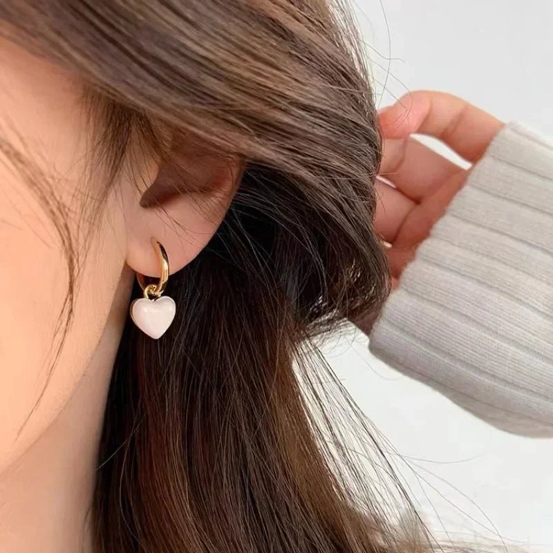Hartoorbellen in parellook met gouden accenten