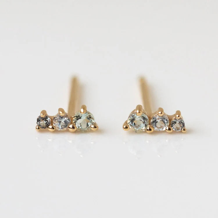 Elegante Drie Mini Zirkonia Oorbellen - Sandy