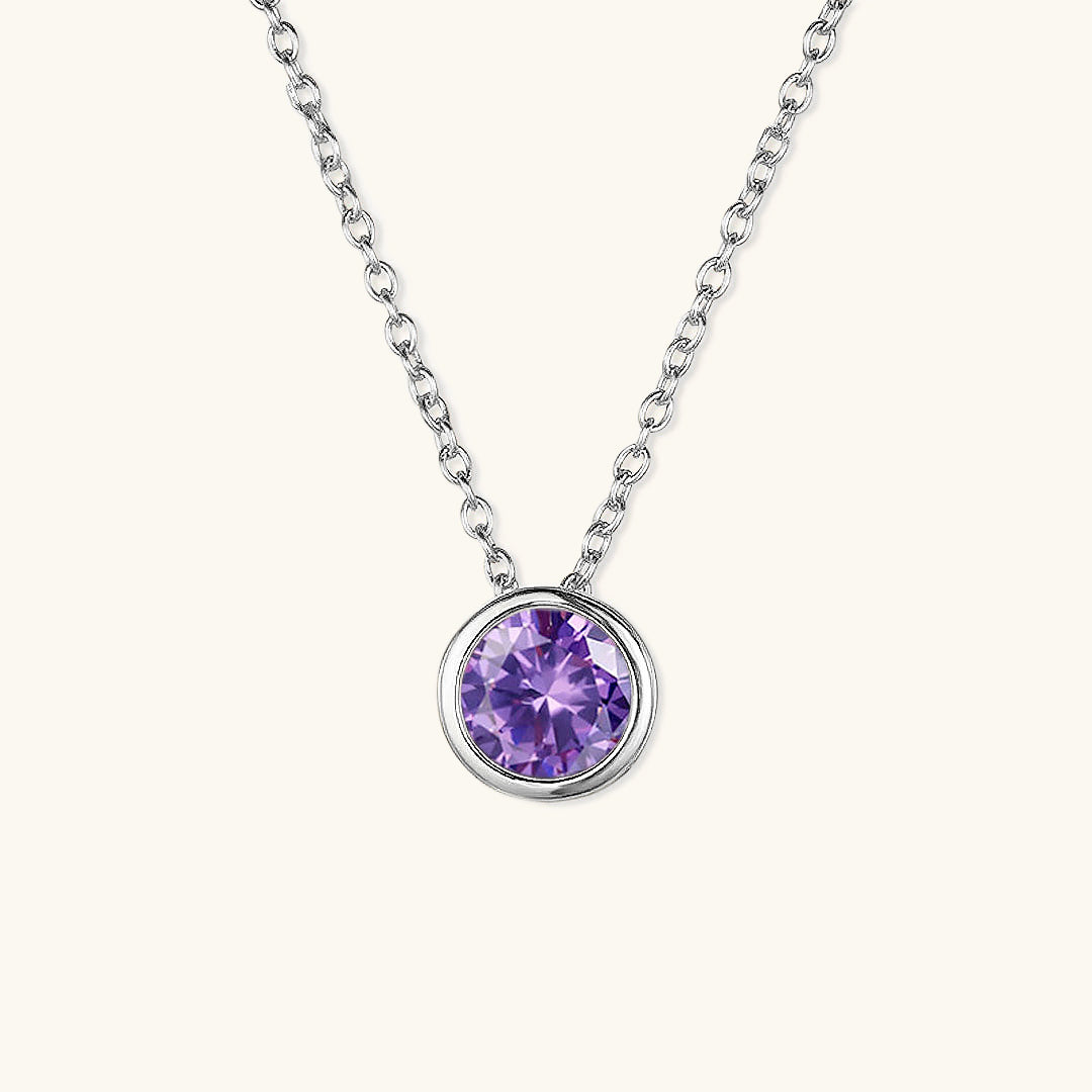 Elegante Geboortesteen Ketting - Amelia für personalisierte Geburtstagsgeschenke