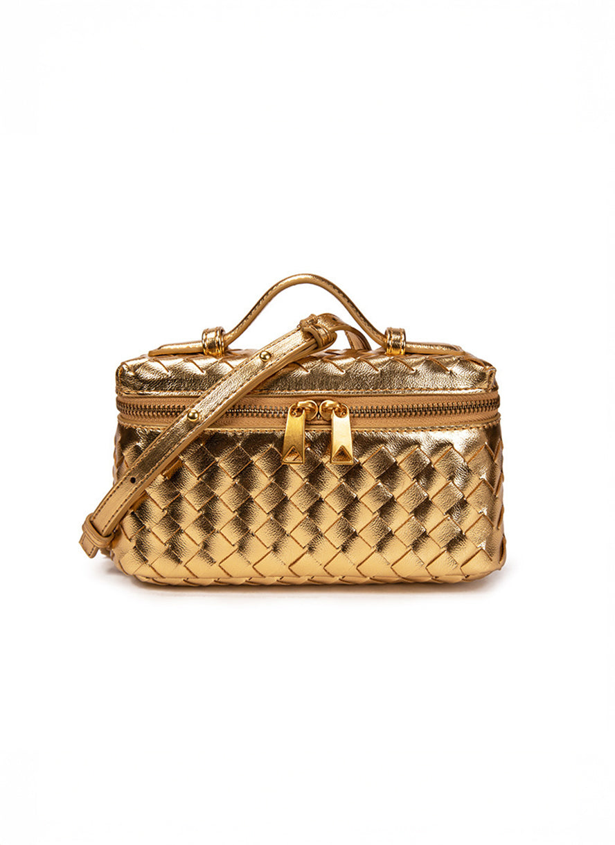 Elegante stoffen make-up- en accessoiretas in geweven ontwerp
