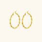 Elegante Gedraaide Gouden Hoepel Oorbellen - Kelly voor een Chique Look