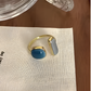Elegante Damesring met Edelsteen - Kalmte van Water voor Een Rustige en Chic Look