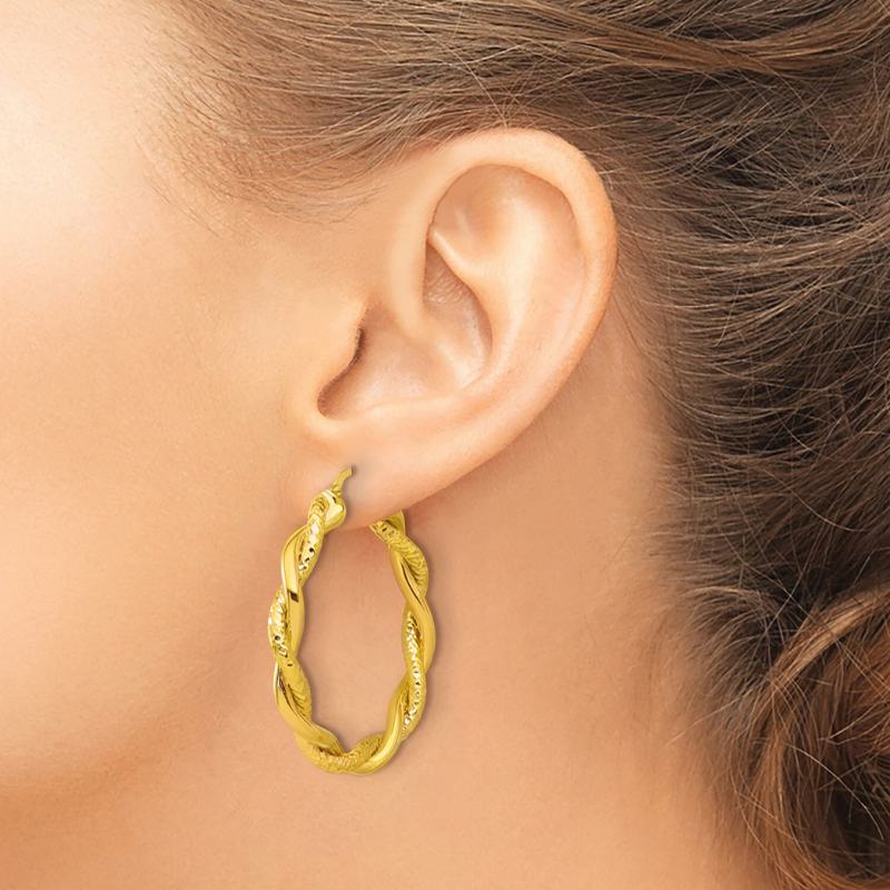 Gouden Twist Oorbellen  - Verdraaid