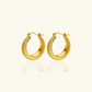 Gouden Hoops Oorbellen met structuur - Vivi