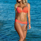 Dames Bikini Set – V-hals Ruché – Lage Taille – Stretch en Ademend Stoffen – Contrasterende Schouderbandjes