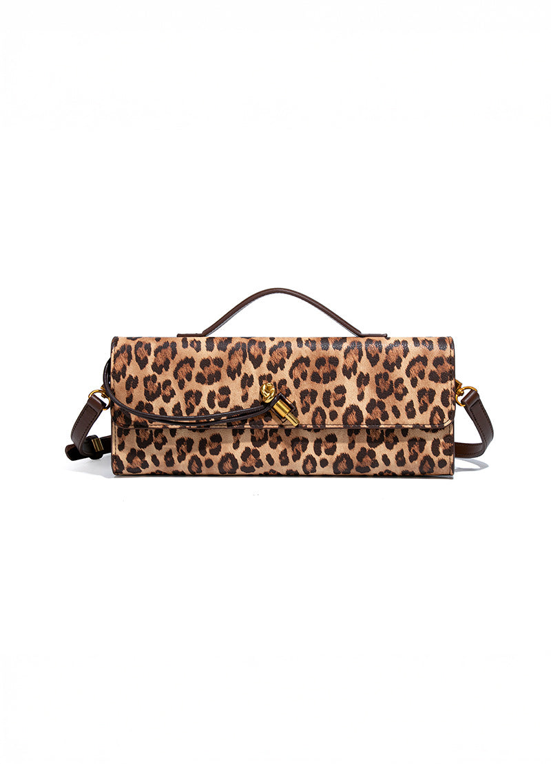 Luipaardprint Pochette met Schouderband