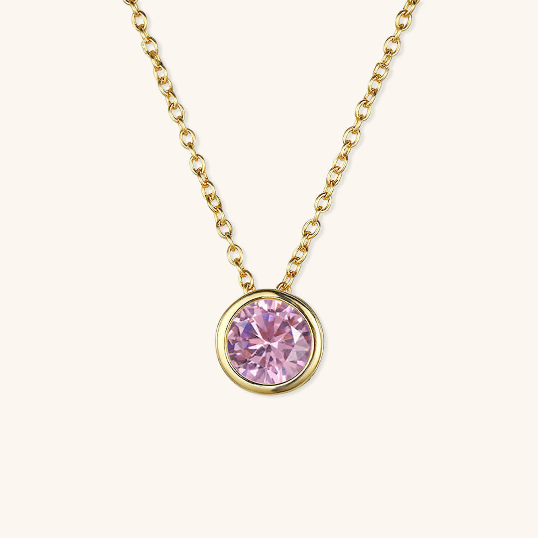 Elegante Geboortesteen Ketting - Amelia für personalisierte Geburtstagsgeschenke