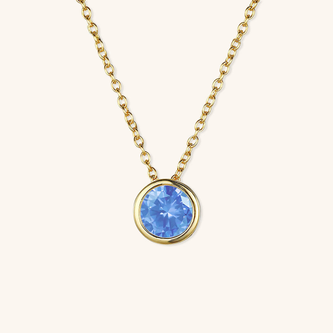 Elegante Geboortesteen Ketting - Amelia für personalisierte Geburtstagsgeschenke