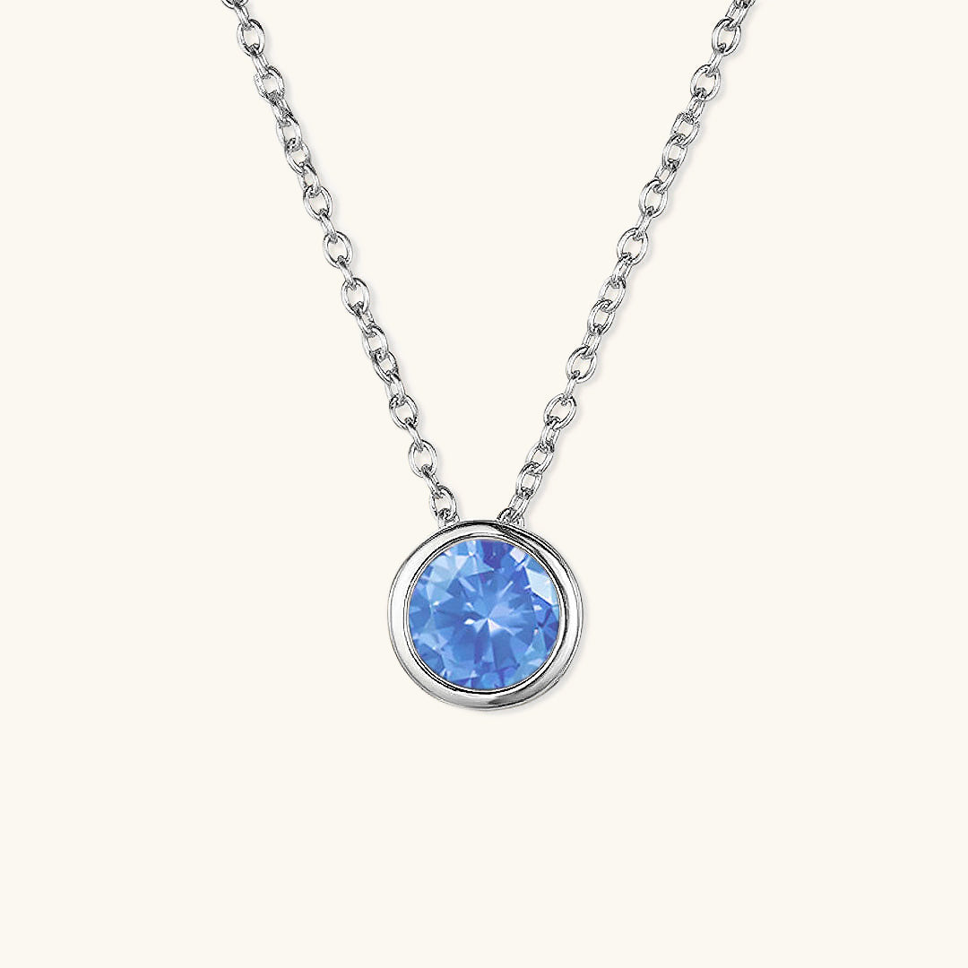 Elegante Geboortesteen Ketting - Amelia für personalisierte Geburtstagsgeschenke