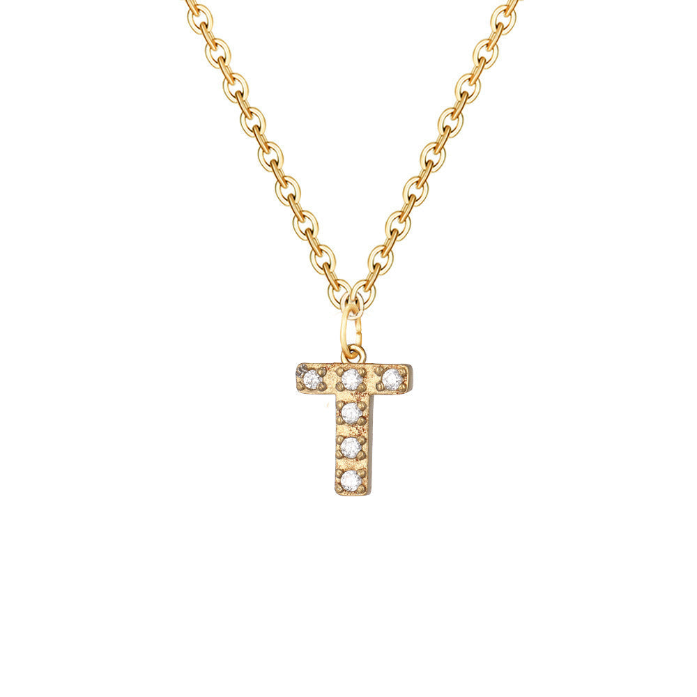 Elegante halsketting met letter en glanzende elementen voor een uitzonderlijke stijl