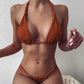 Driehoek-Bikini voor Vrouwen – Naadloos Ultragemakkelijk & Elastisch – Verstelbare Bandjes – Minimale Bedekking