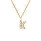 Elegante halsketting met letter en glanzende elementen voor een uitzonderlijke stijl