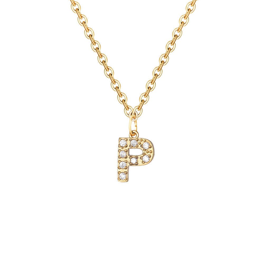Elegante halsketting met letter en glanzende elementen voor een uitzonderlijke stijl