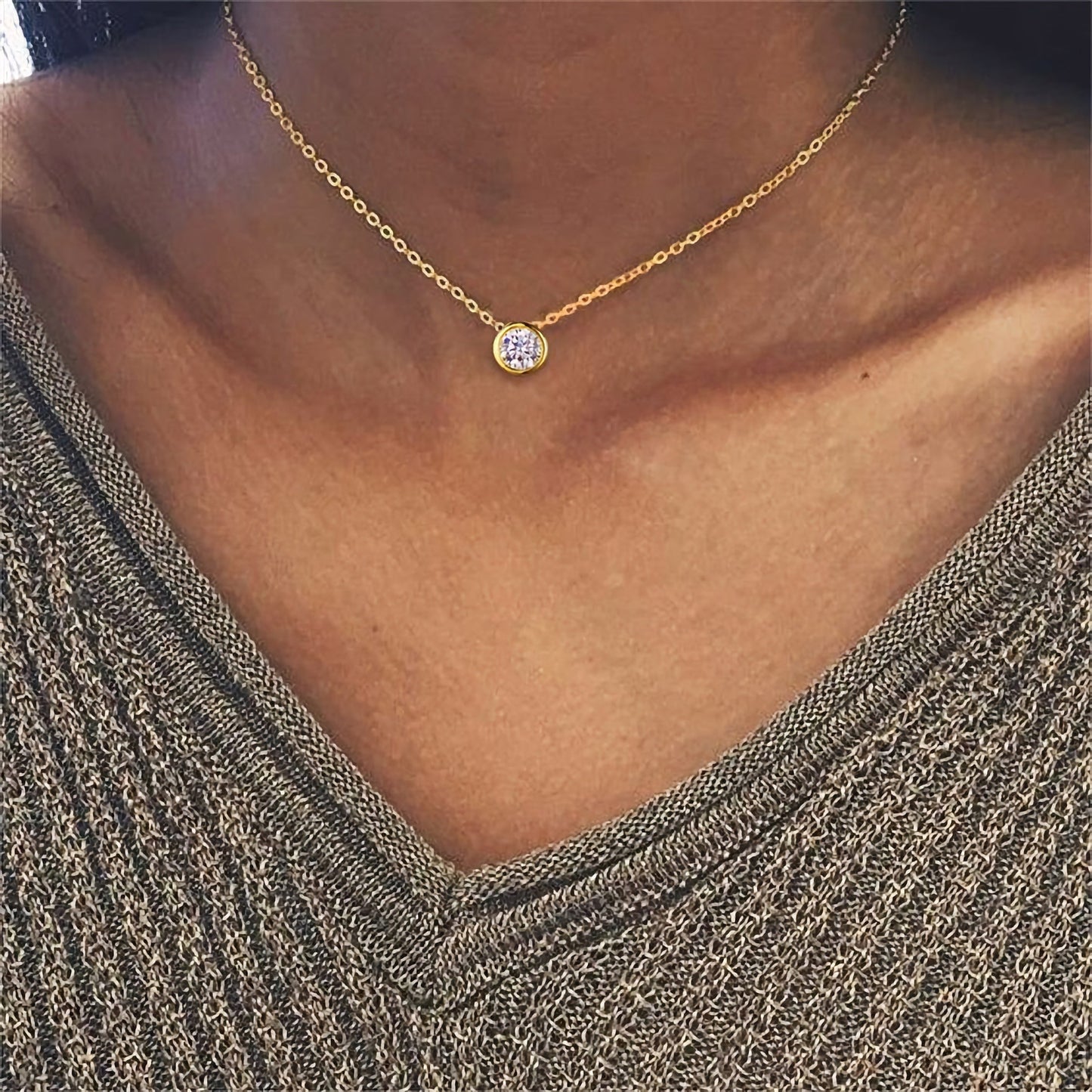 Elegante Geboortesteen Ketting - Amelia für personalisierte Geburtstagsgeschenke